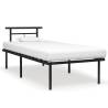 Bed Frame Black Metal 90x200 cm Colour black Size 90 x 200 cm 