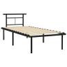 Black Metal Bed Frame 90x200 cm - Elegant & Sturdy Design