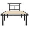 Black Metal Bed Frame 90x200 cm - Elegant & Sturdy Design