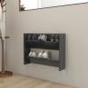 Wall Shoe Cabinet Grey - 80x18x60 cm | Hipomarket UK