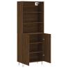 Stylish Highboard Brown Oak - 69.5x34x180 cm | HipoMarket