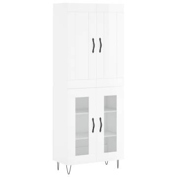 Highboard High Gloss White - Stylish Storage Solution