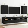 TV Wall Cabinets 2 pcs Black 40.5x30x60 cm Engineered Wood Colour black Quantity in Package 2 Height 60 cm 