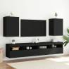 TV Wall Cabinets 2 pcs Black - Stylish & Spacious Storage