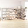 5-Layer Shelves 5 pcs Silver Steel&Engineered Wood Colour silver Size 90 x 90 x 180 cm Quantity in Package 1 Amount 5 