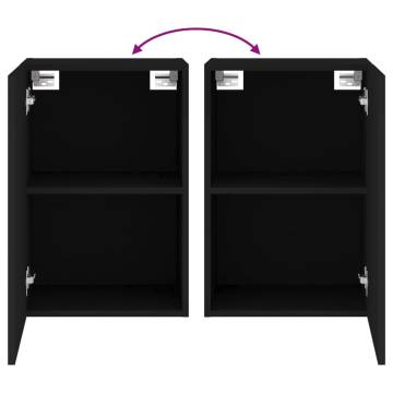 TV Wall Cabinets 2 pcs Black - Stylish & Spacious Storage