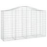 Arched Gabion Baskets 25 pcs 200x50x120/140 cm - Galvanised Iron