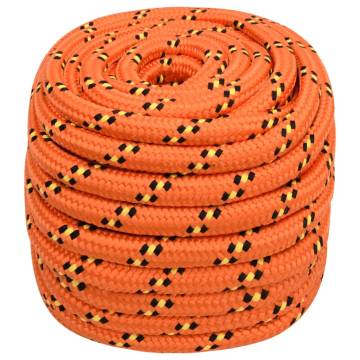 Durable 20mm Orange Boat Rope - 100m Polypropylene | HiPoMarket