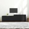 Stylish Black TV Cabinet - 158.5x36x45 cm Engineered Wood