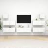 7 Piece TV Cabinet Set High Gloss White Engineered Wood Colour high gloss white Quantity in Package 7 Width 100 cm 