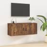 Wall Mounted TV Cabinet Smoked Oak 100x34.5x40 cm Colour smoked oak Quantity in Package 1 Width 100 cm Height 40 cm 