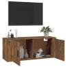 Wall Mounted TV Cabinet Smoked Oak - Sleek & Practical Design