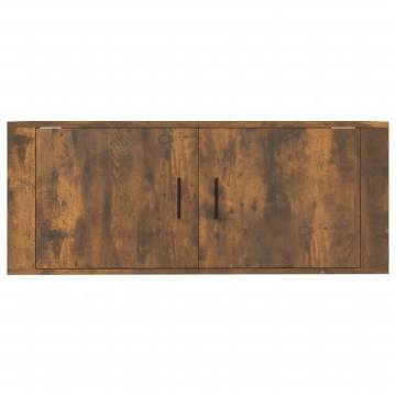 Wall Mounted TV Cabinet Smoked Oak - Sleek & Practical Design