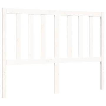 Stylish White Small Double Bed Frame with Headboard - HipoMarket