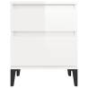 Trendy High Gloss White Bedside Cabinets - 2 Pieces