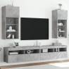 Trendy Concrete Grey TV Cabinets with LED Lights - 2 pcs