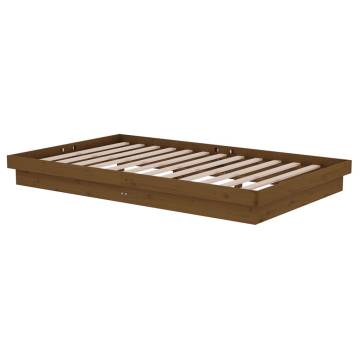 Honey Brown Solid Wood Bed Frame 120x200 cm - Hipomarket