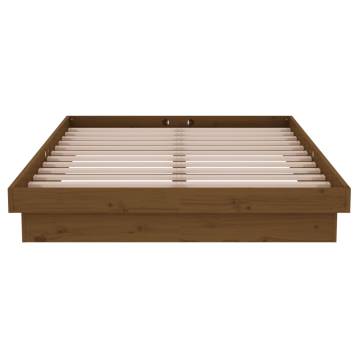 Honey Brown Solid Wood Bed Frame 120x200 cm - Hipomarket