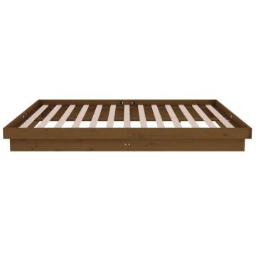 Honey Brown Solid Wood Bed Frame 120x200 cm - Hipomarket