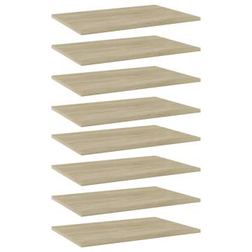 Bookshelf Boards 8 pcs Sonoma Oak - Quality Engineered Wood