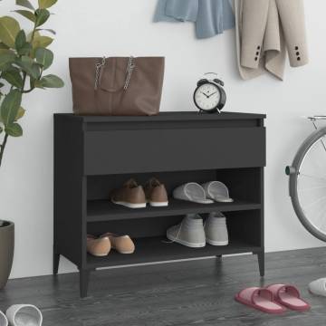 Shoe Cabinet Black 70x36x60 cm - Stylish Storage Solution