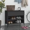 Shoe Cabinet Black 70x36x60 cm Engineered Wood Colour black Quantity in Package 1 Number of Number of shelves 