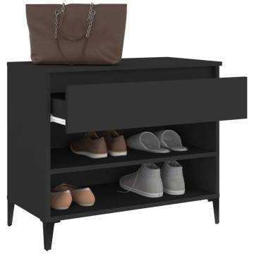 Shoe Cabinet Black 70x36x60 cm - Stylish Storage Solution