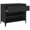 Shoe Cabinet Black 70x36x60 cm - Stylish Storage Solution