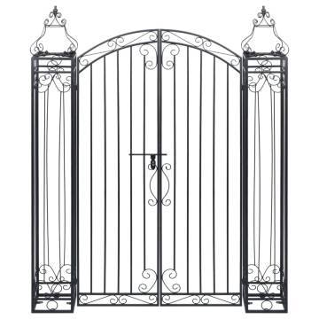 Stylish Ornamental Garden Gate - Wrought Iron 122x20.5x160 cm