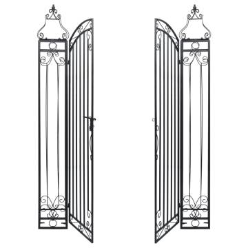 Stylish Ornamental Garden Gate - Wrought Iron 122x20.5x160 cm