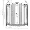 Stylish Ornamental Garden Gate - Wrought Iron 122x20.5x160 cm