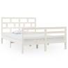 White Solid Wood Pine Bed Frame 140x200 cm | HipoMarket