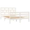 White Solid Wood Pine Bed Frame 140x200 cm | HipoMarket