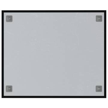 Wall-Mounted Magnetic Board - Black 60x50 cm Tempered Glass