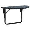 Black Poly Rattan Balcony Table - 60x60x32 cm | HipoMarket