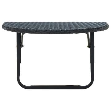 Black Poly Rattan Balcony Table - 60x60x32 cm | HipoMarket