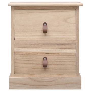 Elegant Nightstands Set - 2 Paulownia Wood Cabinets | HipoMarket