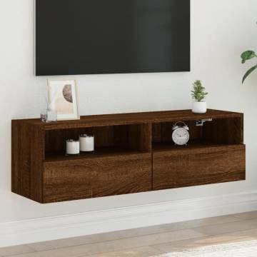 TV Wall Cabinet Brown Oak - Stylish Storage Solution