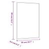 Wall Mirror 50x80 cm - Classic Glass Rectangle Design