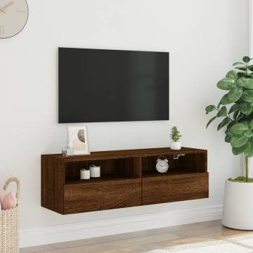 TV Wall Cabinet Brown Oak - Stylish Storage Solution