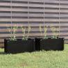 Garden Planters 2 pcs Black 60x31x31 cm Solid Pinewood Colour black Quantity in Package 2 