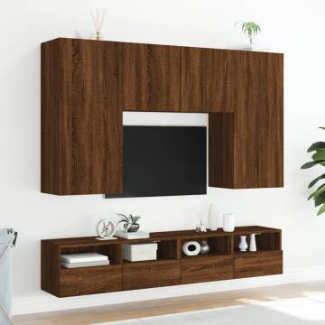 TV Wall Cabinet Brown Oak - Stylish Storage Solution