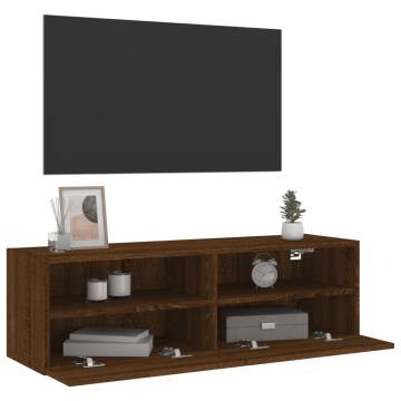 TV Wall Cabinet Brown Oak - Stylish Storage Solution