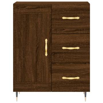 Stylish Highboard Brown Oak - Engineered Wood Storage Solution