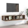 2 Piece TV Cabinet Set Brown Oak Engineered Wood Colour brown oak Quantity in Package 2 Width 80/100 cm 