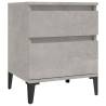 Stylish Concrete Grey Bedside Cabinets - Set of 2 | HipoMarket