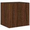 TV Wall Cabinet with LED Lights - Brown Oak Design | Hipo Market