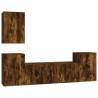 5 Piece TV Cabinet Set - Smoked Oak Engineered Wood | Hipo Market