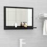 Bathroom Mirror High Gloss Black 60x10.5x37 cm Engineered Wood Colour high gloss black Size 60 x 10.5 x 37 cm Quantity in Package 1 