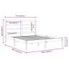 White Solid Wood Bed Frame 135x190 cm Double - Hipomarket